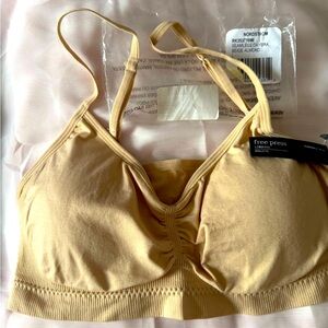 Free Press Soft Beige Bra Bralette w/removable pads by Nordstrom - NWT - Size L